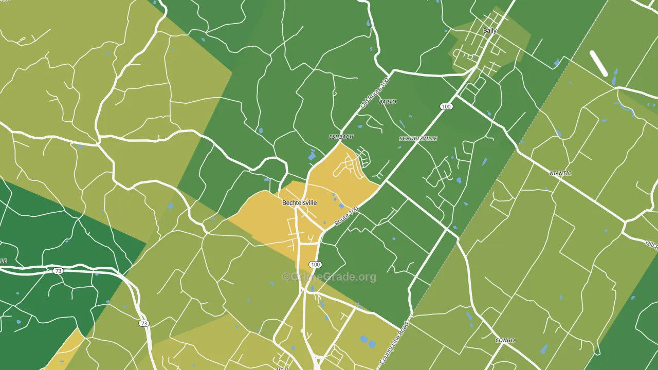 19505, PA Map of Theft Rates