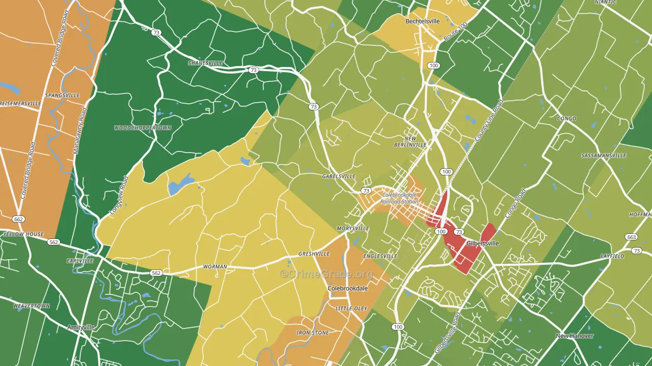 19512, PA Map of Theft Rates