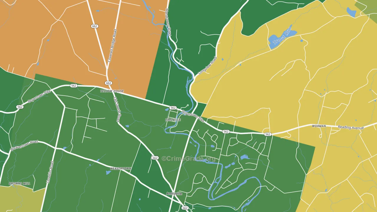 19519, PA Map of Theft Rates