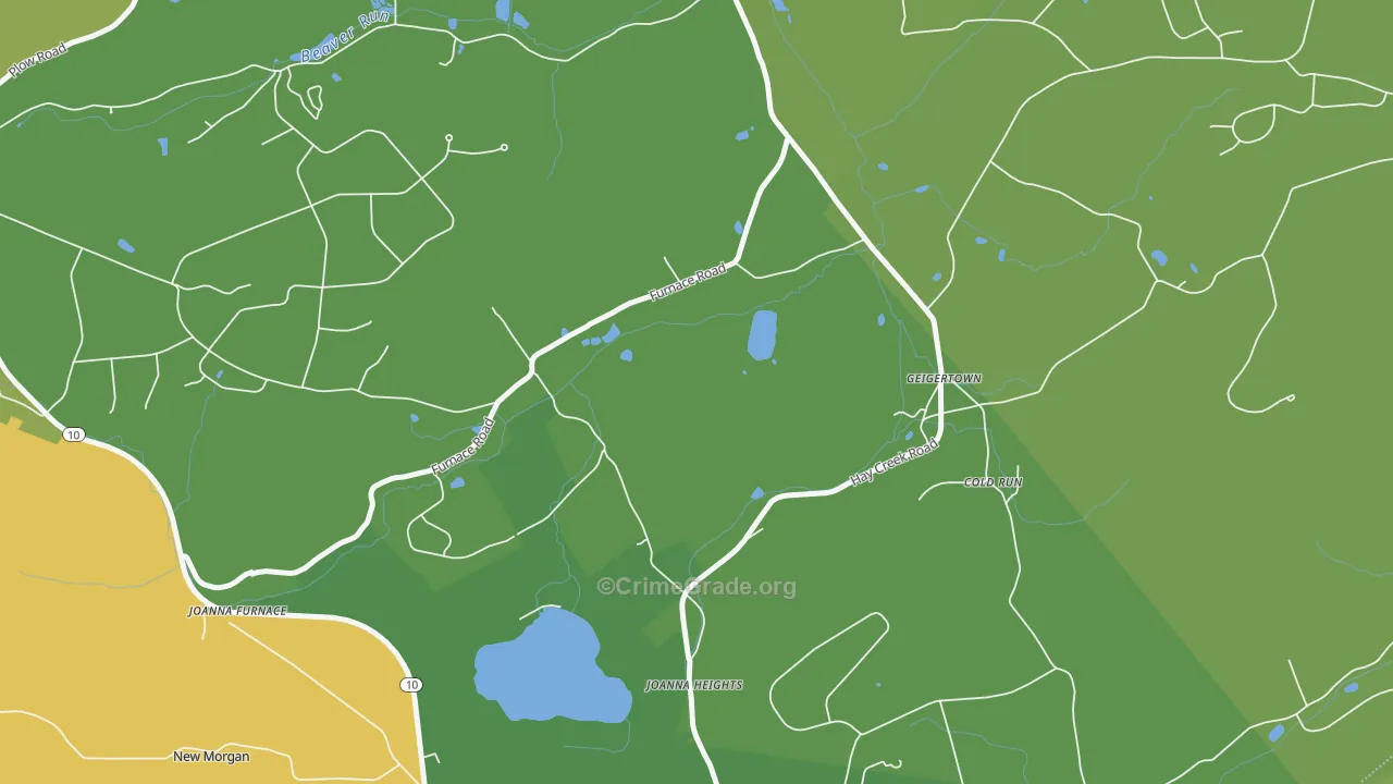 19523, PA Map of Theft Rates