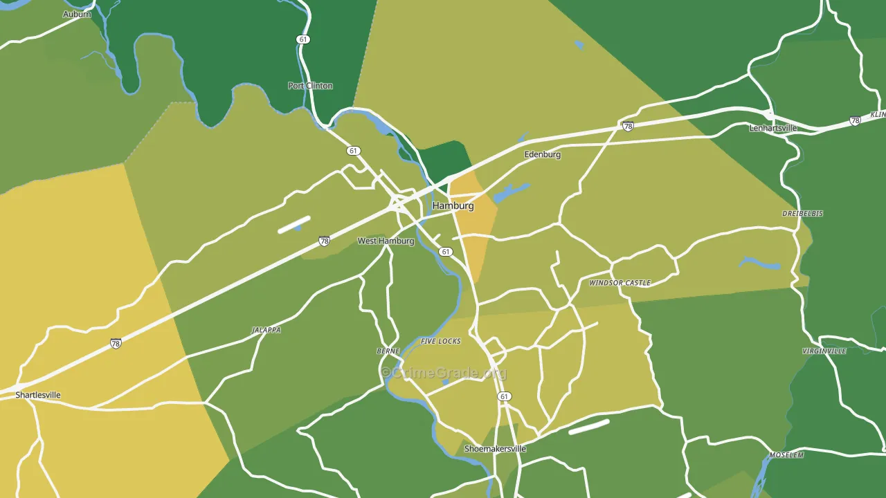 19526, PA Map of Theft Rates
