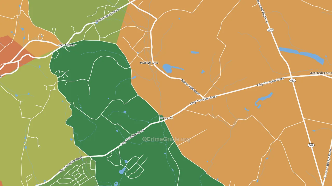 19535, PA Map of Theft Rates