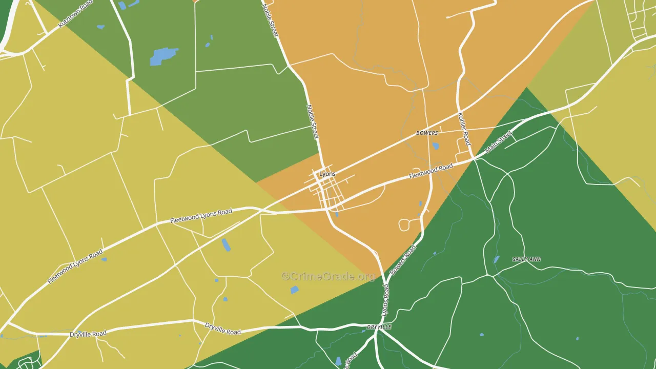19536, PA Map of Theft Rates