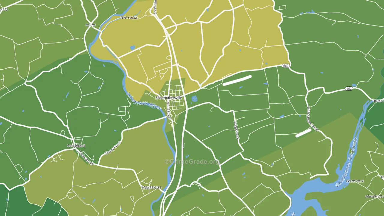 19555, PA Map of Theft Rates