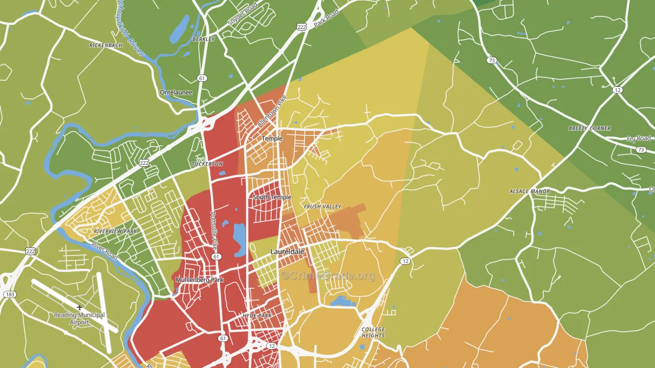 19560, PA Map of Theft Rates