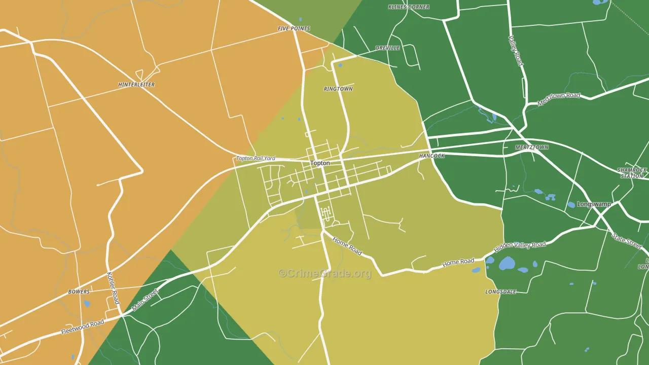 19562, PA Map of Theft Rates