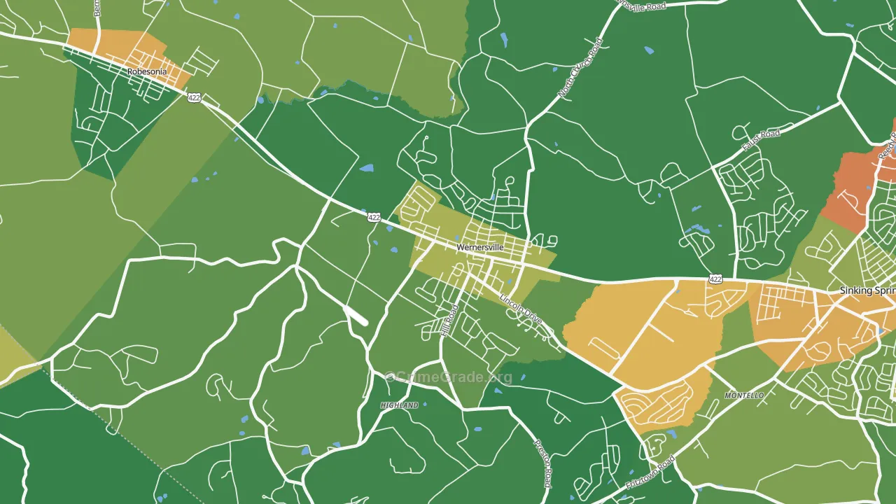 19565, PA Map of Theft Rates
