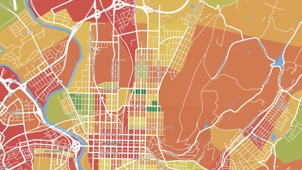 19604, PA Map of Theft Rates