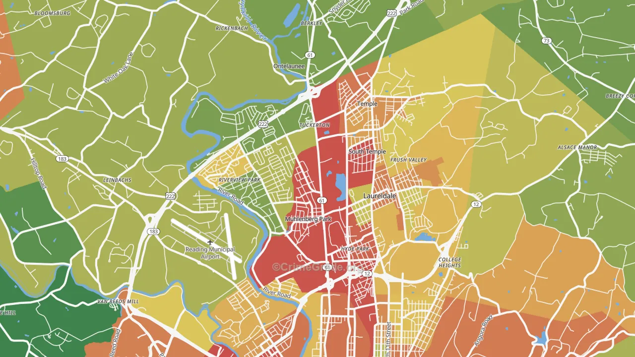 19605, PA Map of Theft Rates
