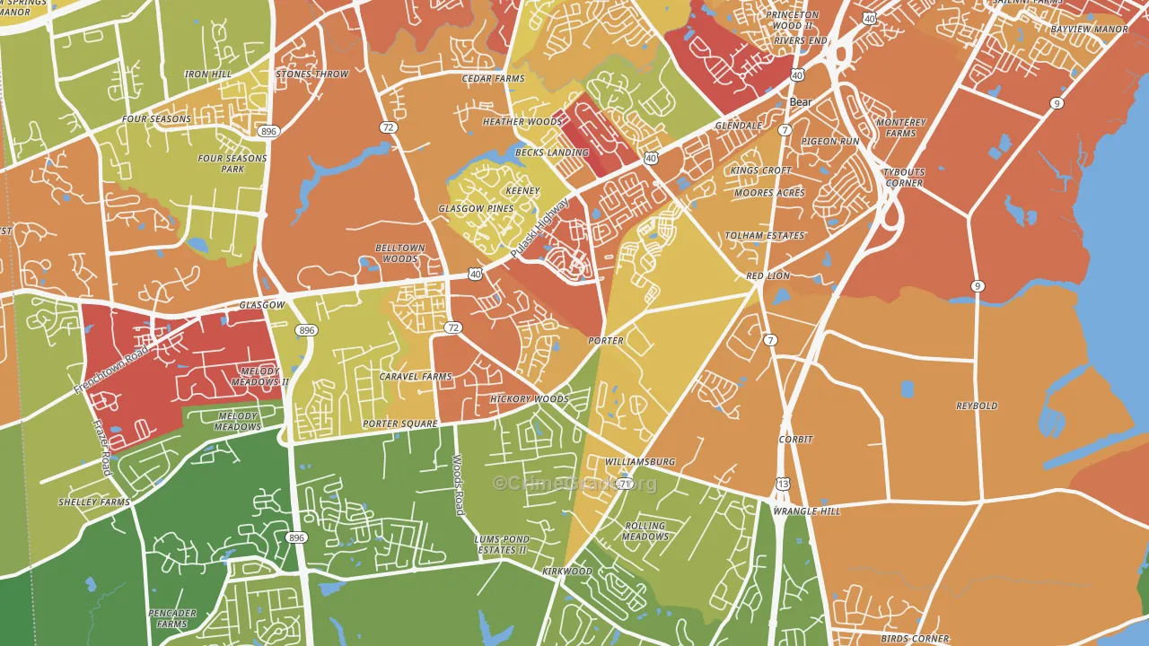19701, DE Map of Theft Rates