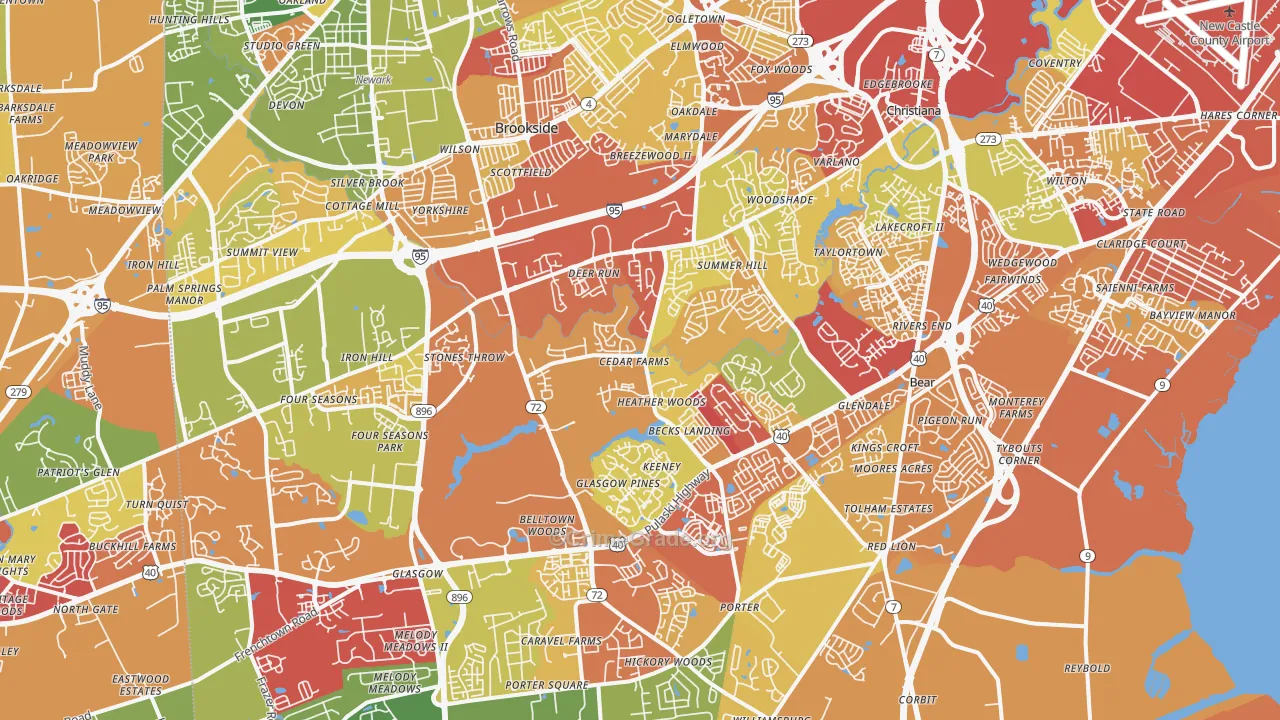 19702, DE Map of Theft Rates