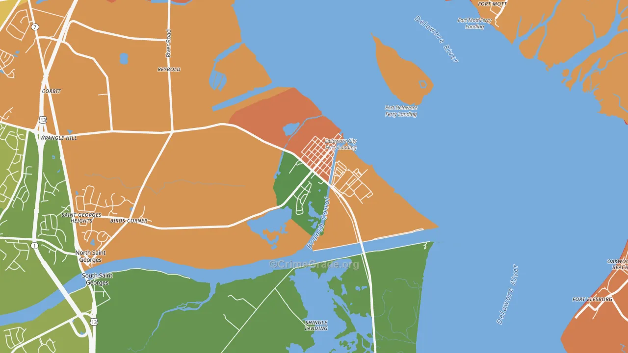 19706, DE Map of Theft Rates