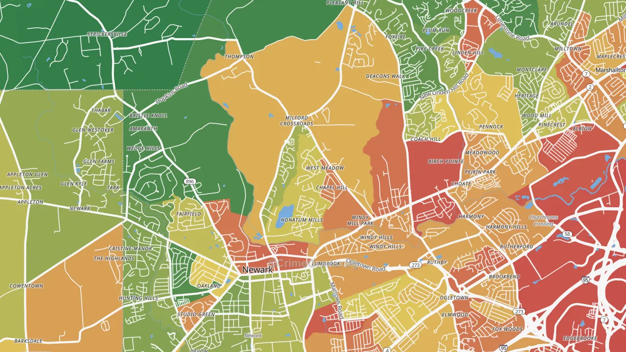 19711, DE Map of Theft Rates