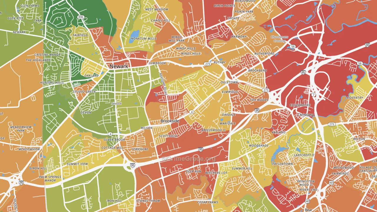 19713, DE Map of Theft Rates