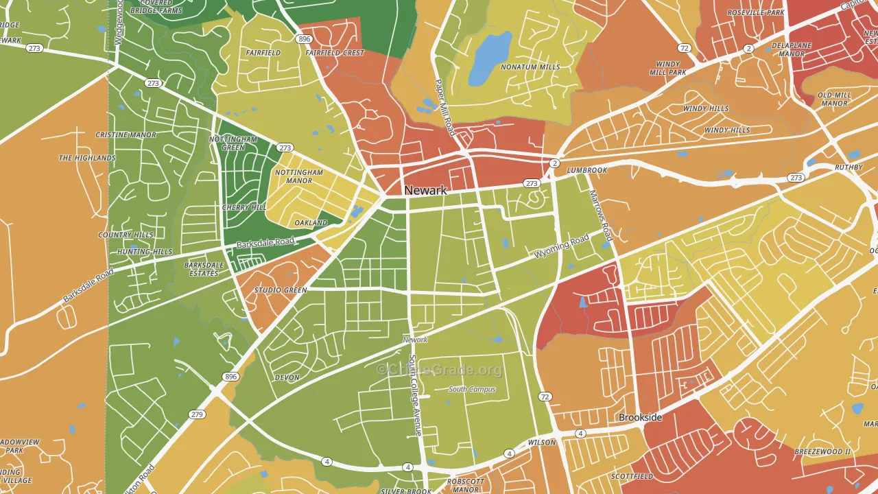 19717, DE Map of Theft Rates