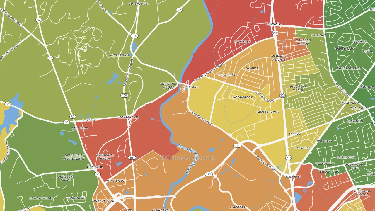 19732, DE Map of Theft Rates