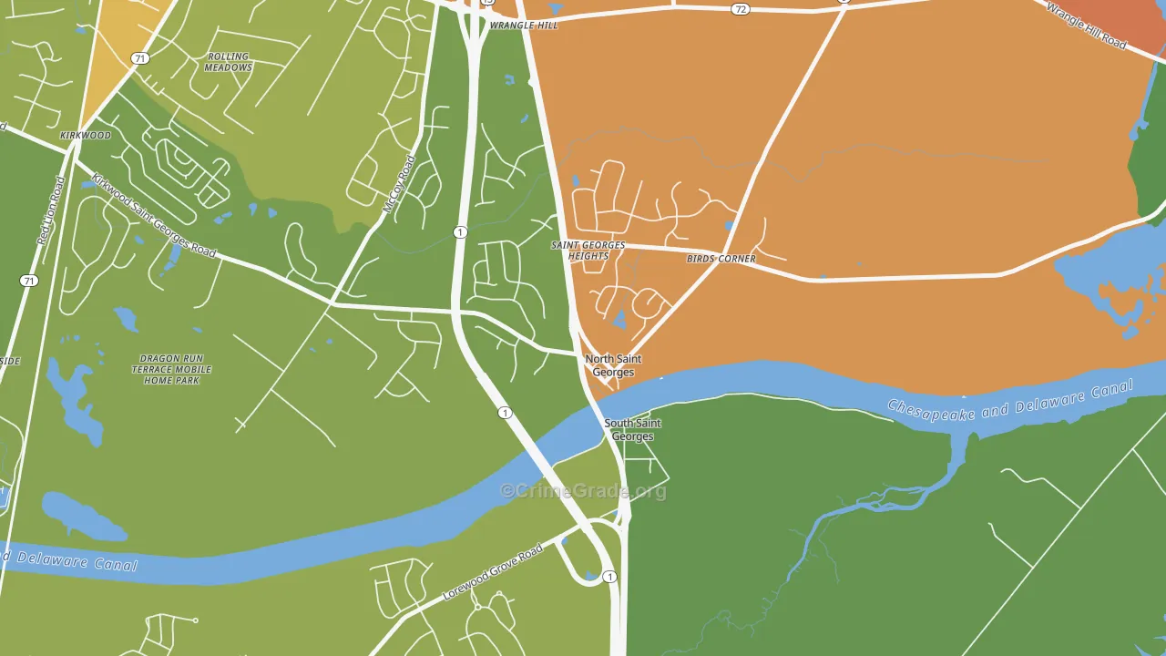 19733, DE Map of Theft Rates
