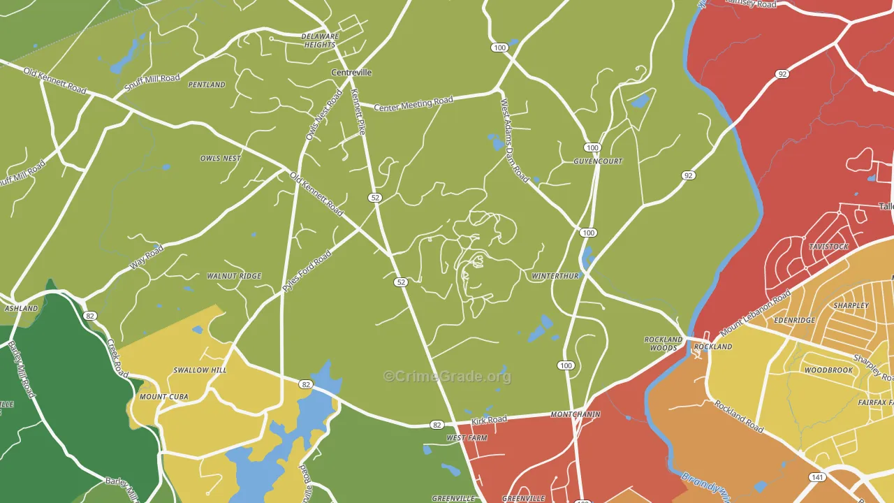 19735, DE Map of Theft Rates