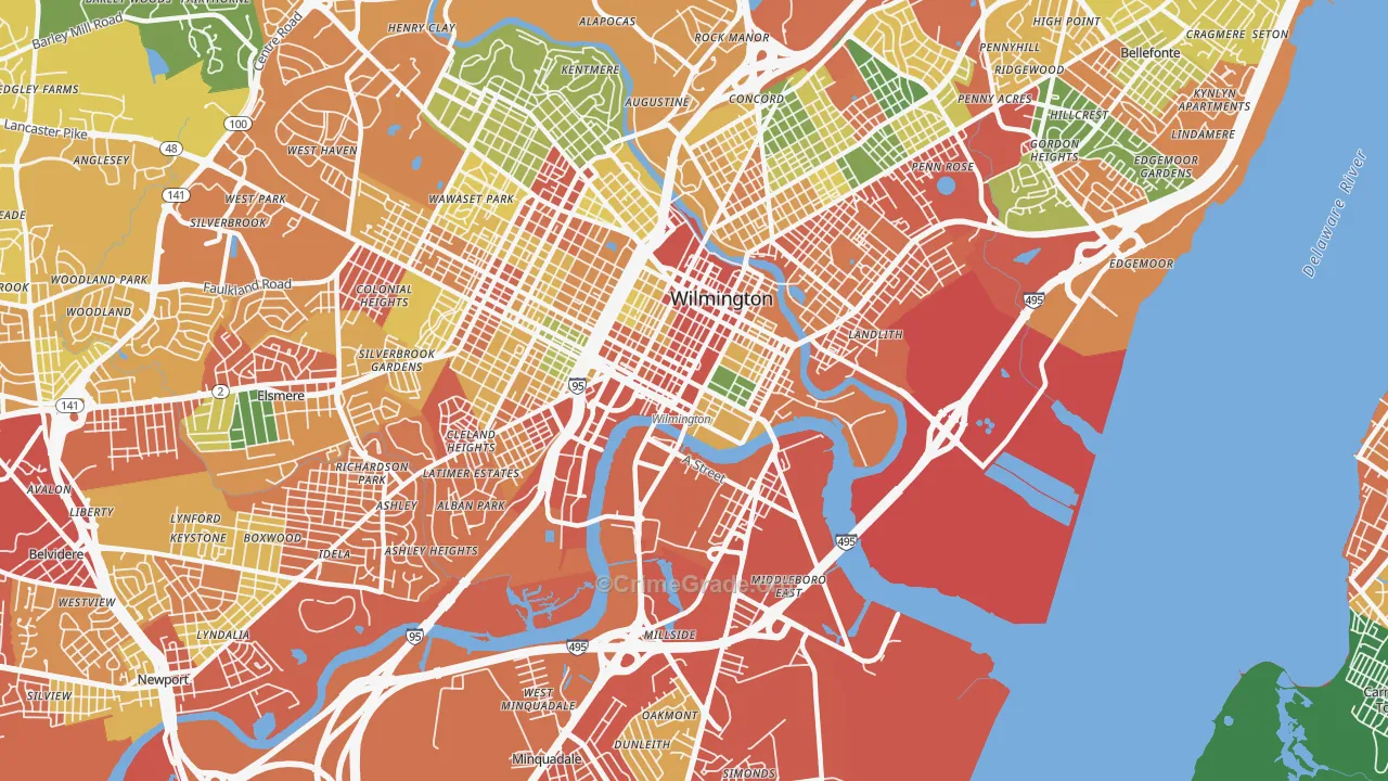 19801, DE Map of Theft Rates