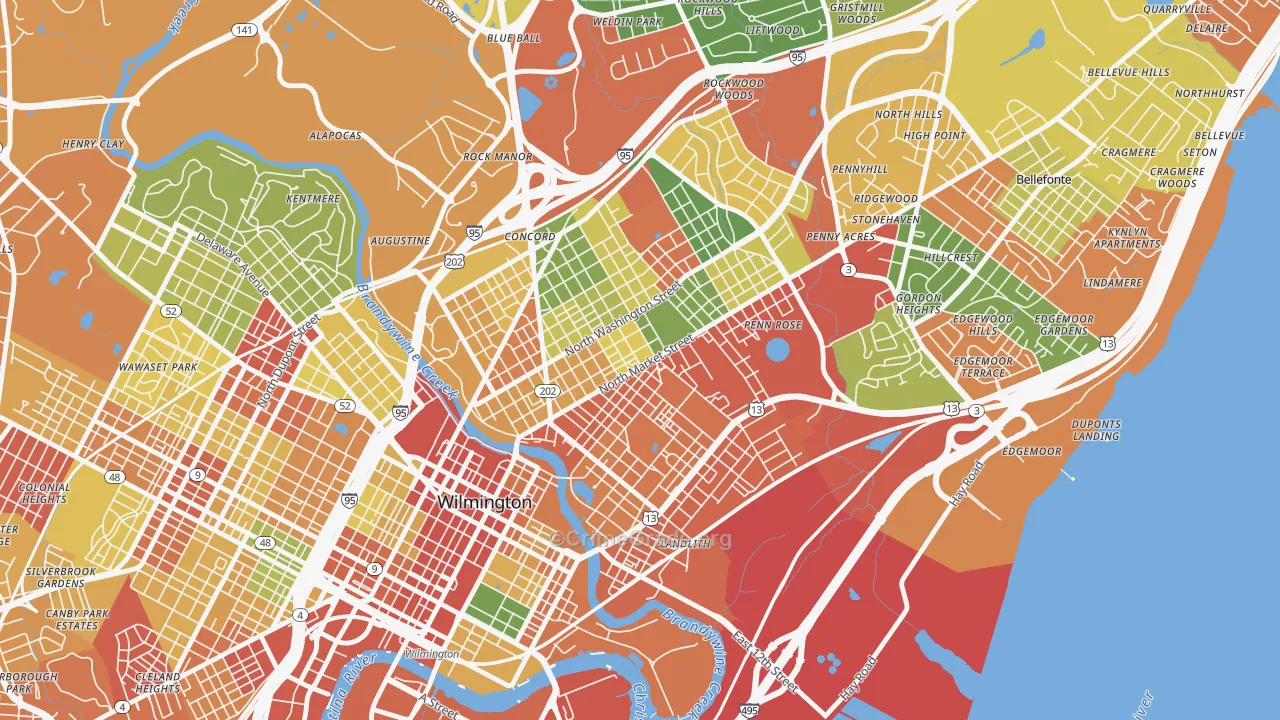 19802, DE Map of Theft Rates