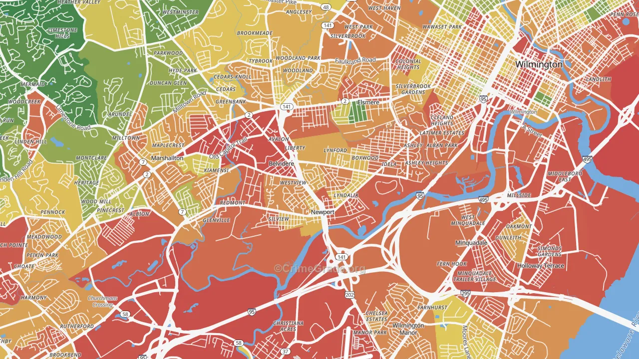 19804, DE Map of Theft Rates