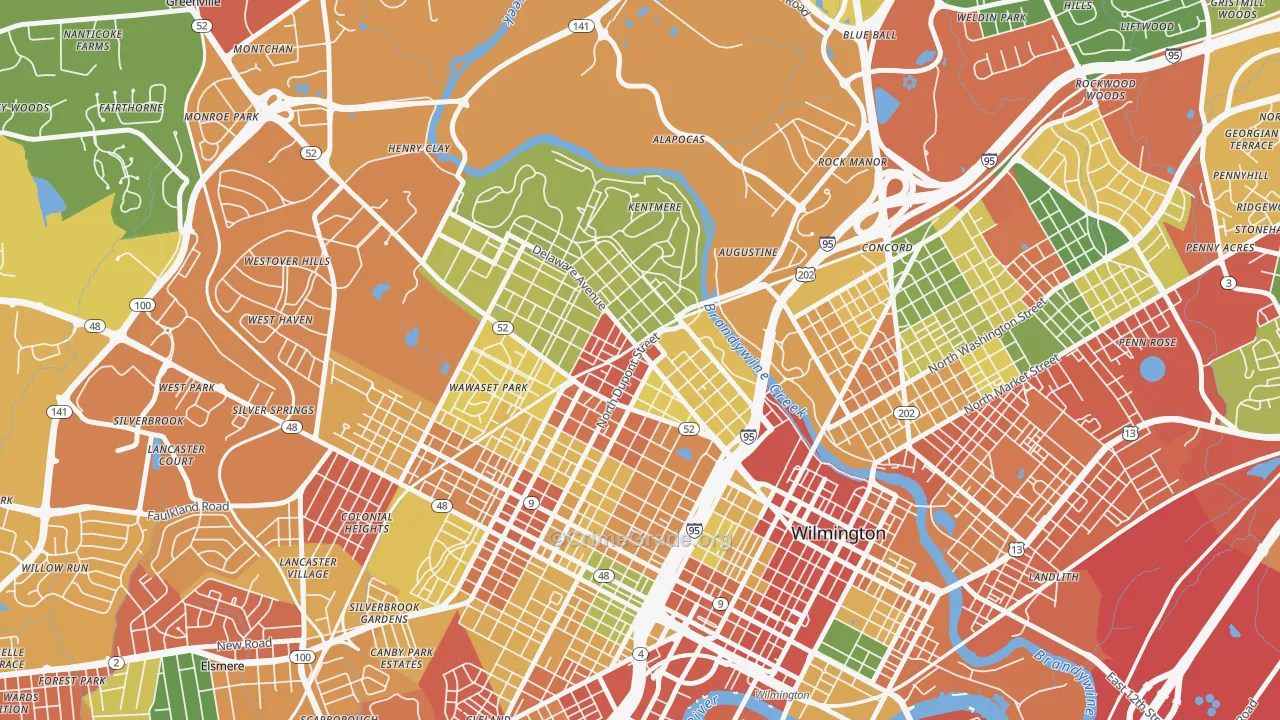 19806, DE Map of Theft Rates