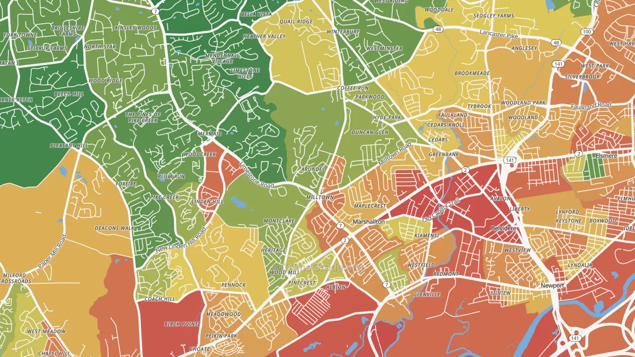 19808, DE Map of Theft Rates