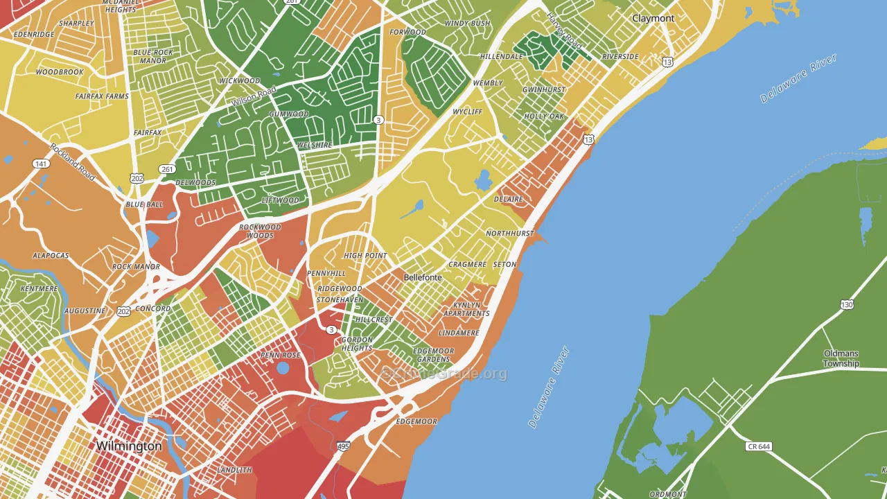 19809, DE Map of Theft Rates