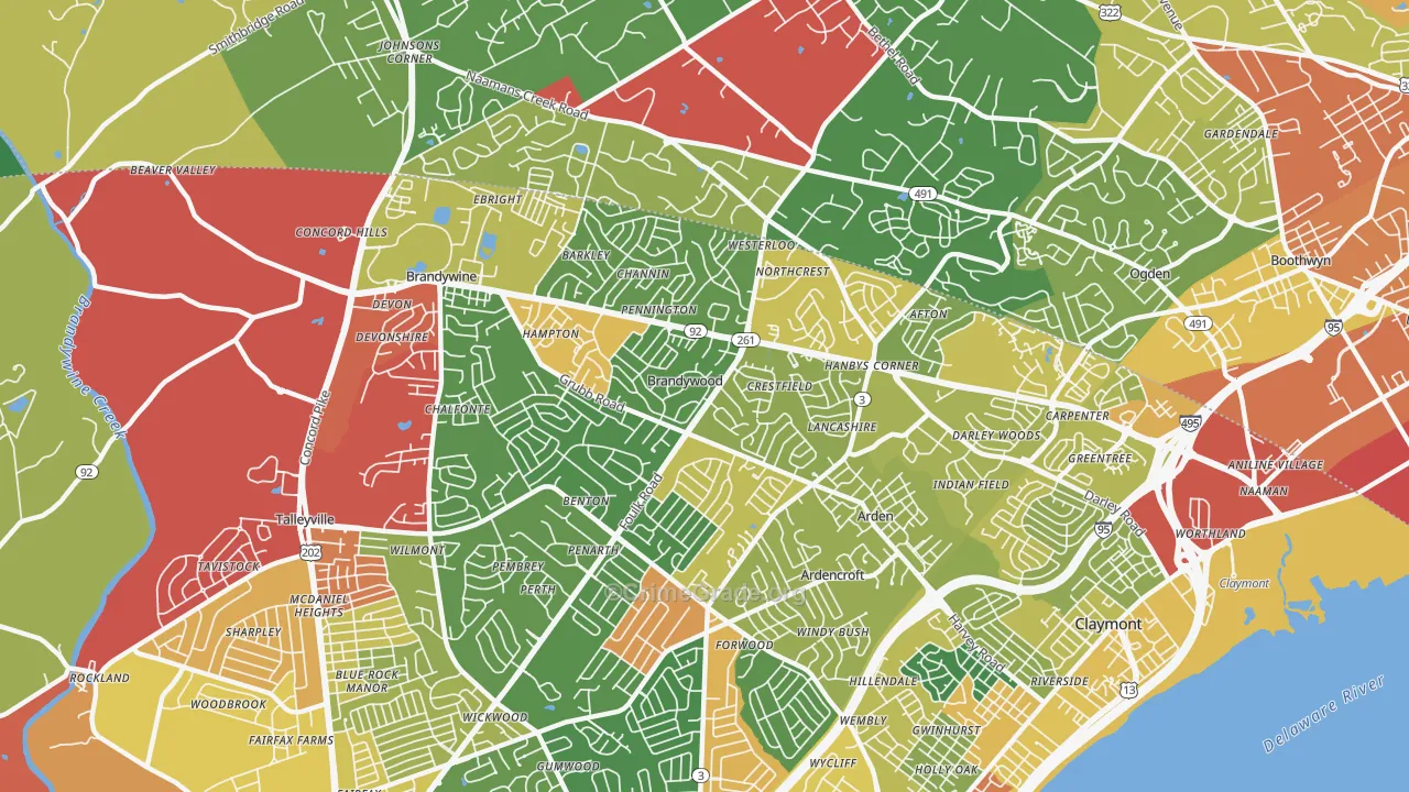 19810, DE Map of Theft Rates