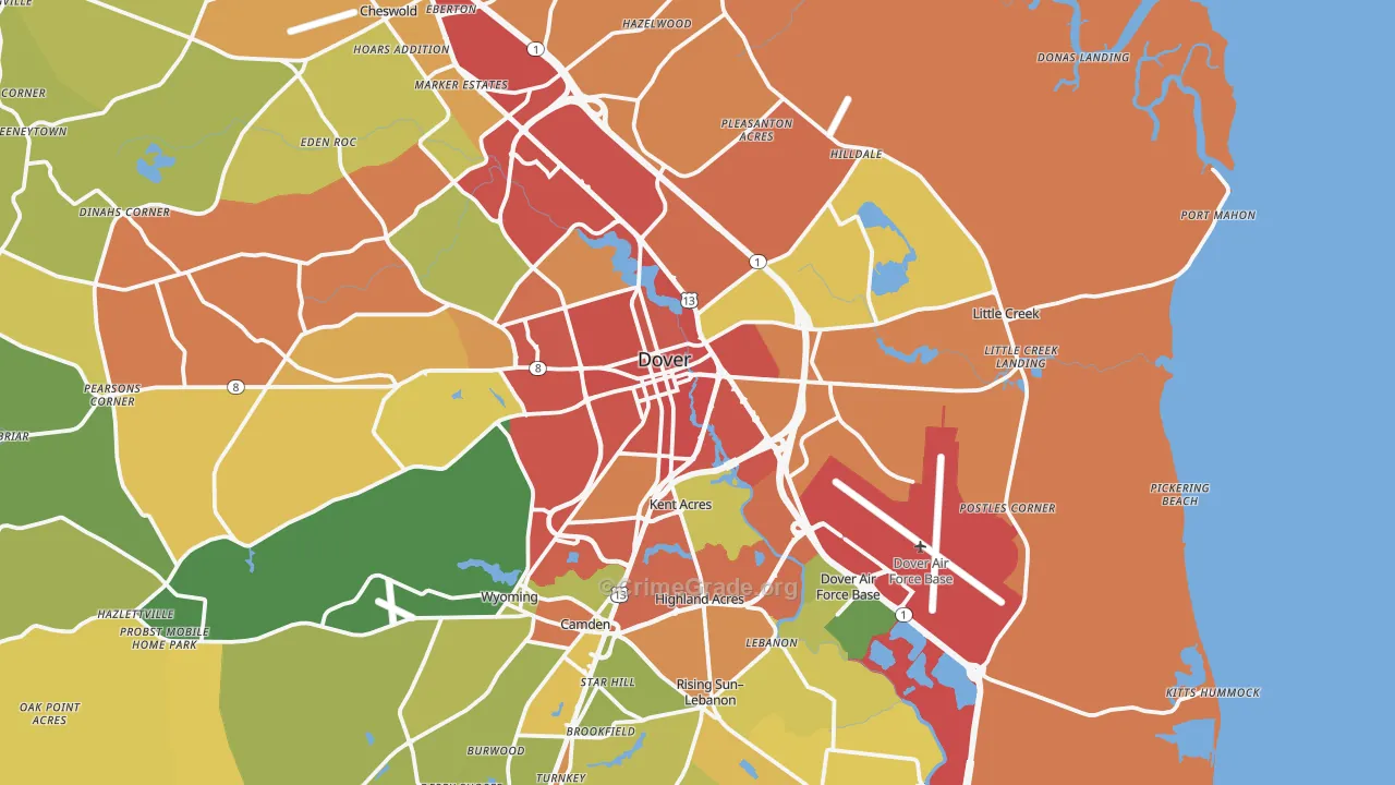 19901, DE Map of Theft Rates