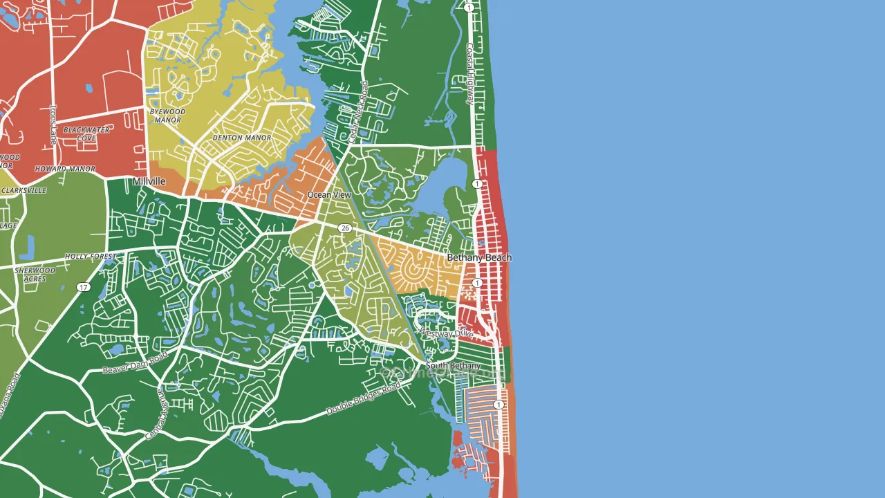 19930, DE Map of Theft Rates