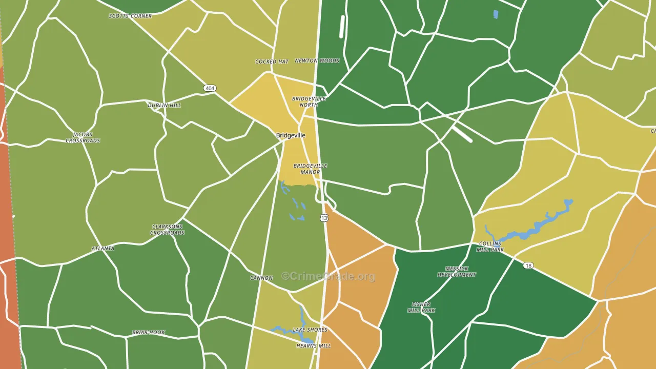 19933, DE Map of Theft Rates