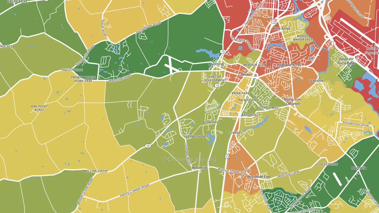 19934, DE Map of Theft Rates
