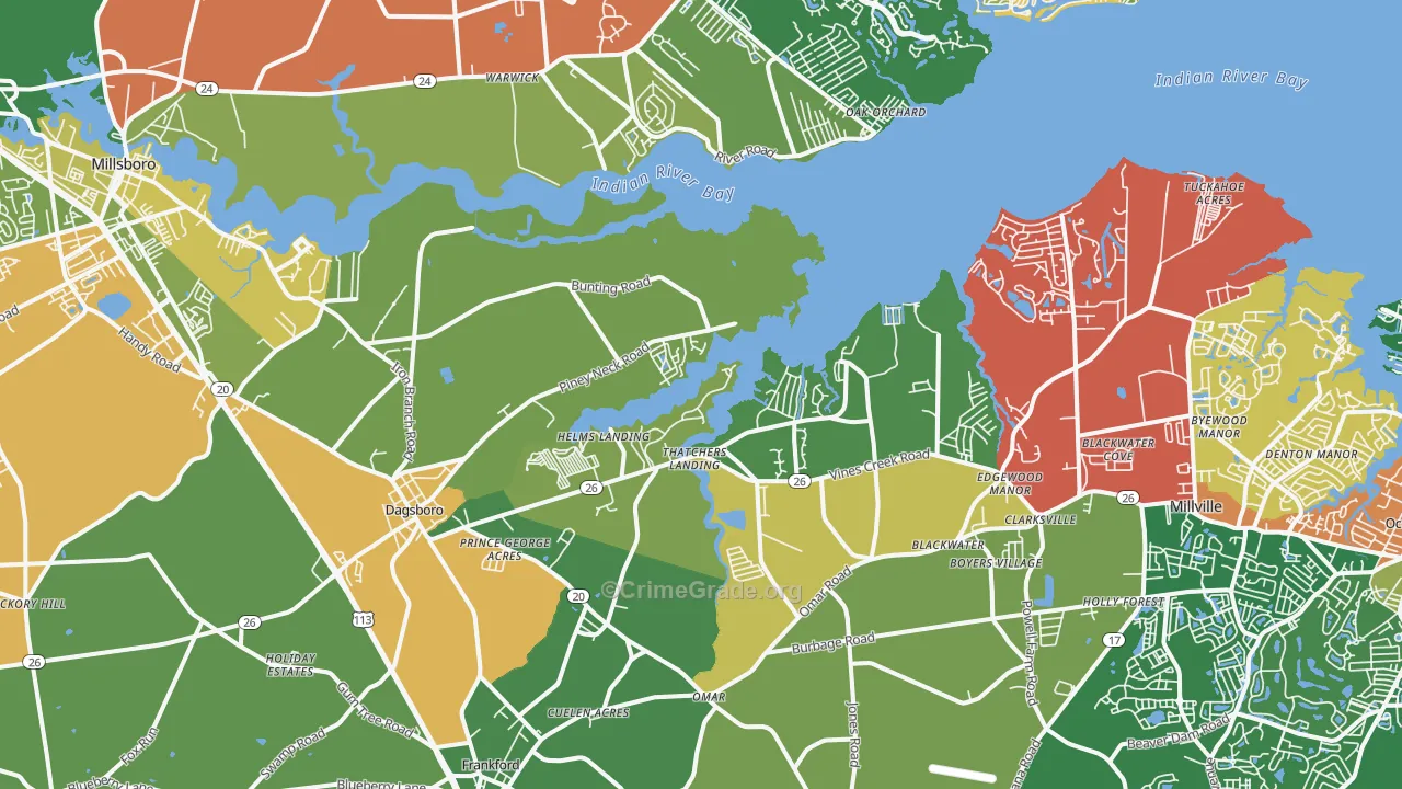 19939, DE Map of Theft Rates