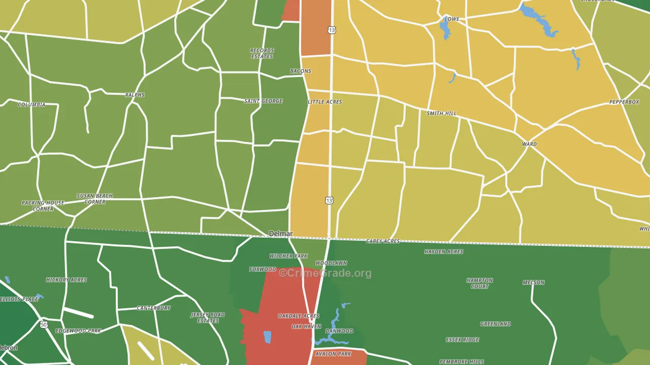 19940, DE Map of Theft Rates