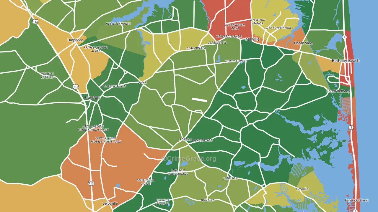 19945, DE Map of Theft Rates