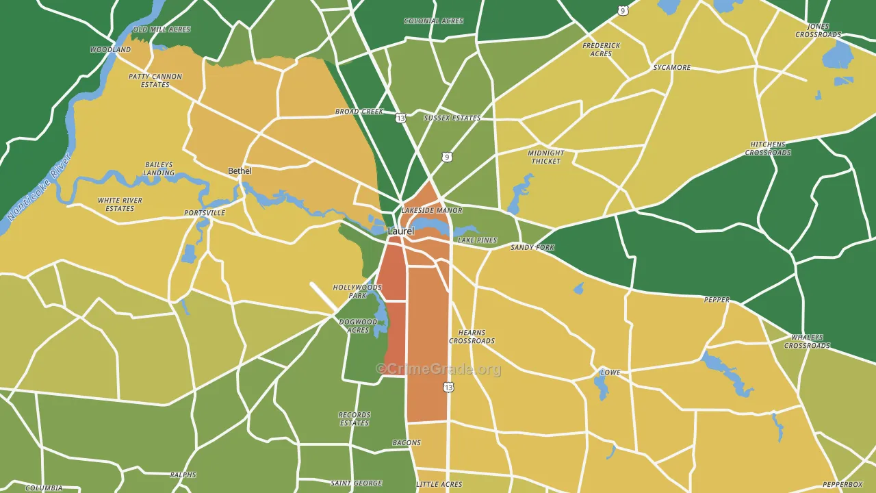 19956, DE Map of Theft Rates