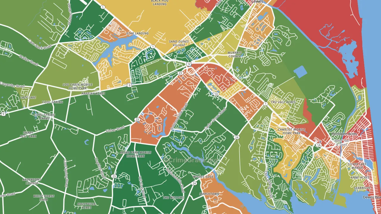 19958, DE Map of Theft Rates