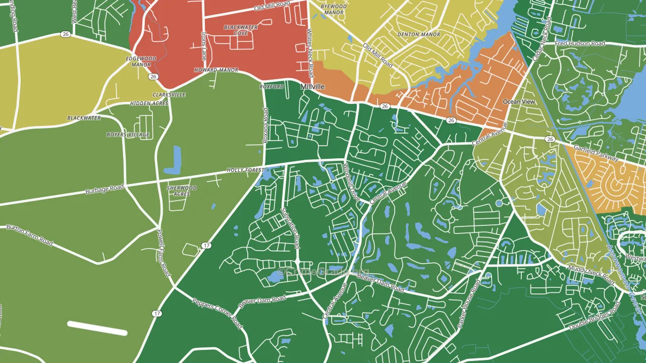 19967, DE Map of Theft Rates