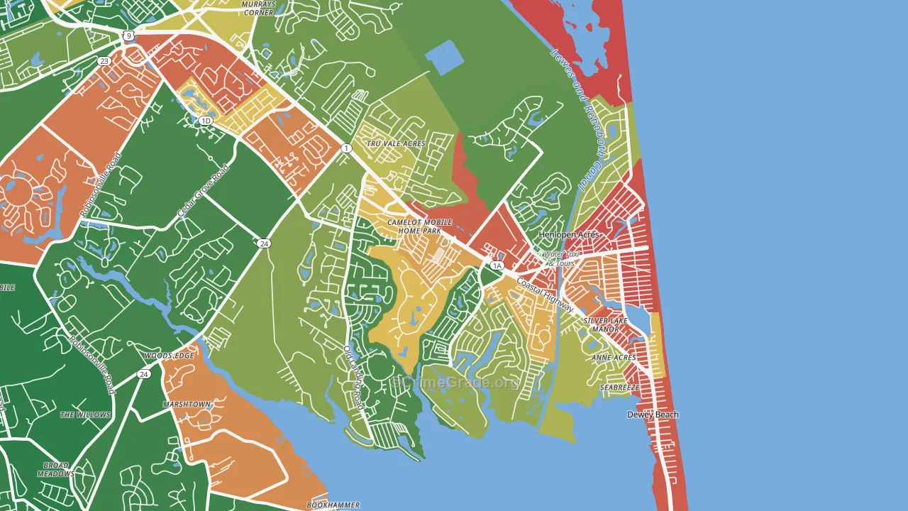 19971, DE Map of Theft Rates