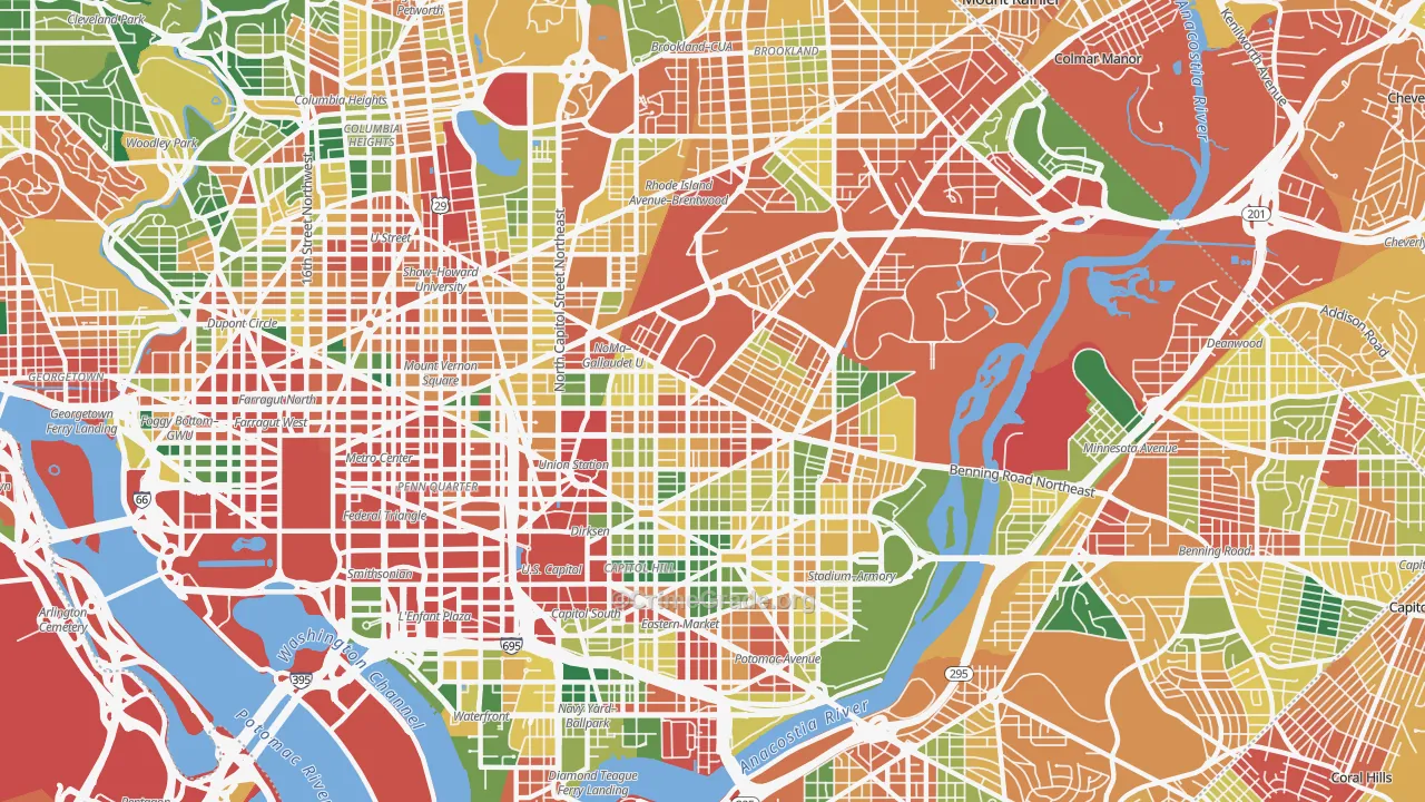 20002, DC Map of Theft Rates