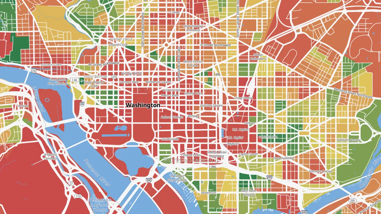 20004, DC Map of Theft Rates