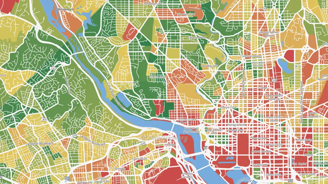 20007, DC Map of Theft Rates