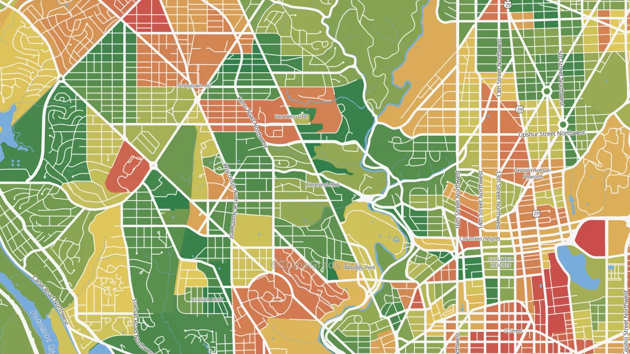 20008, DC Map of Theft Rates