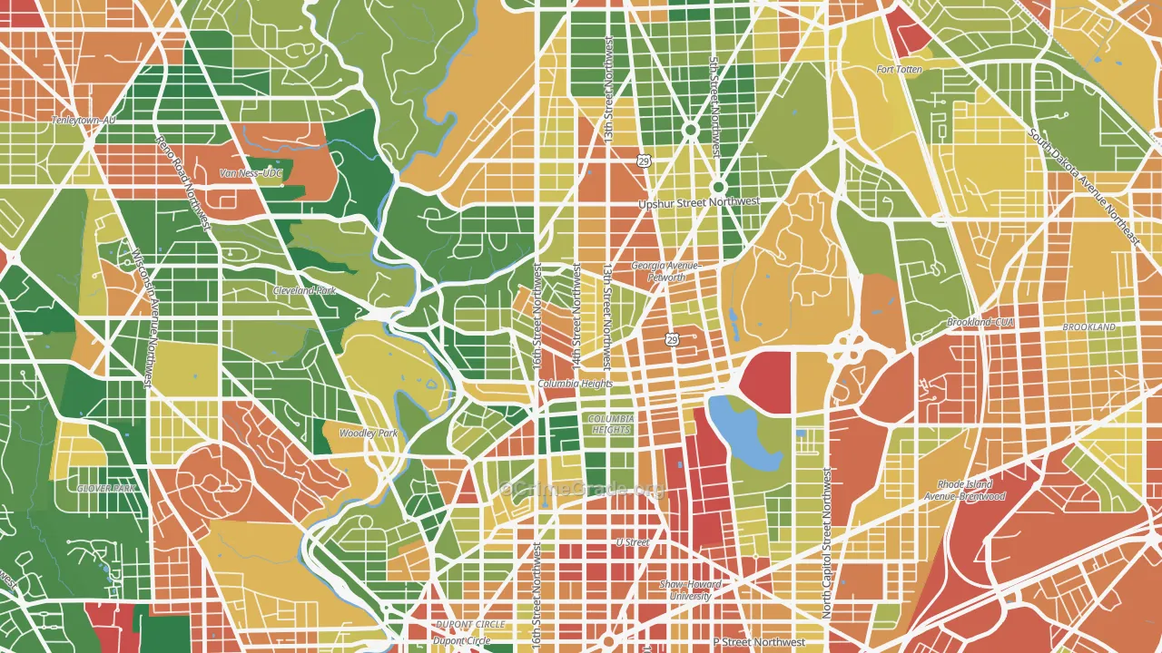 20010, DC Map of Theft Rates