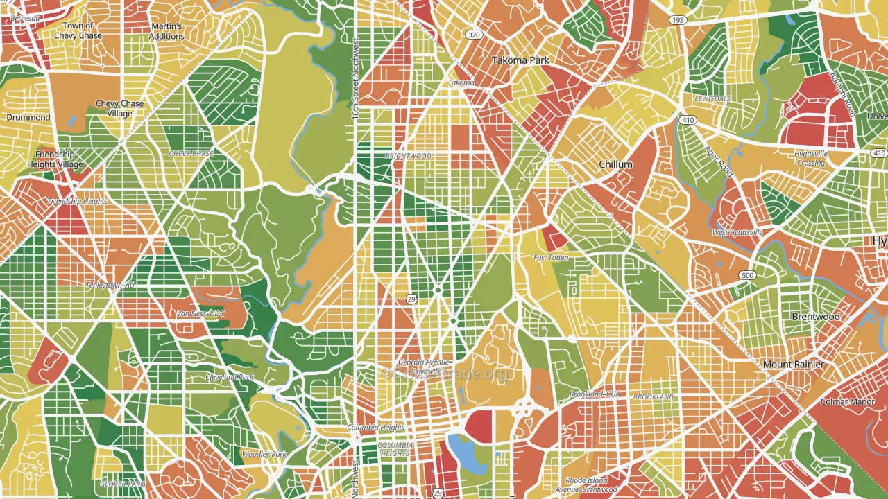 20011, DC Map of Theft Rates