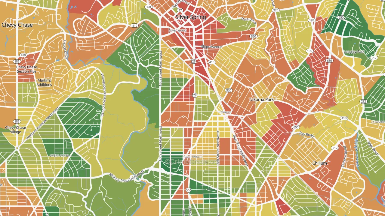 20012, DC Map of Theft Rates