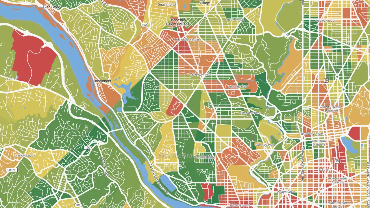 20016, DC Map of Theft Rates