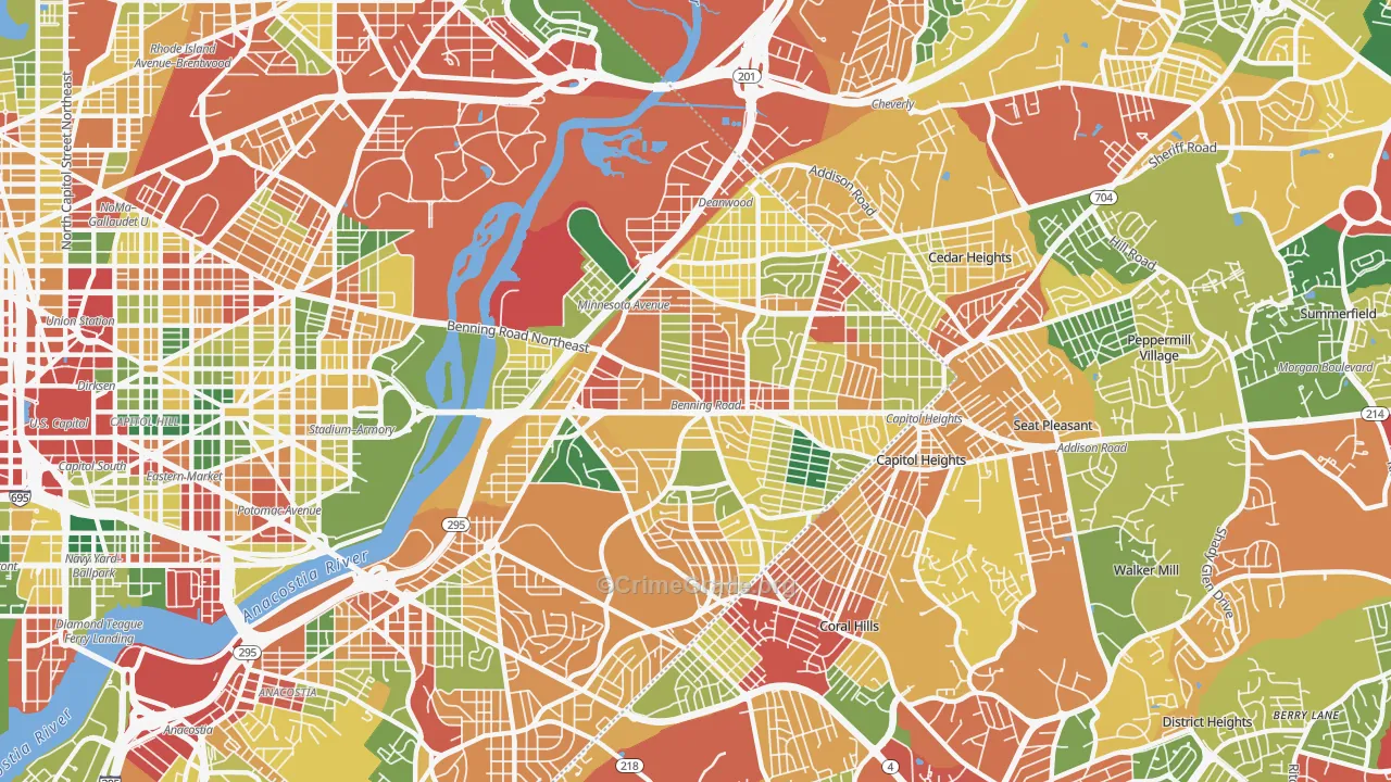 20019, DC Map of Theft Rates