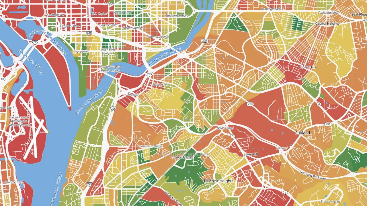20020, DC Map of Theft Rates